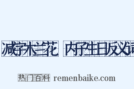 减字木兰花·内子生日反义词是什么意思的图片